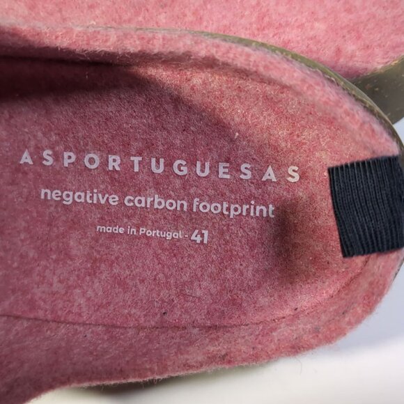 Fly London Asportuguesas 41 Come Sneaker Mule Pink Wool Shoes Size 10 - Picture 7 of 9